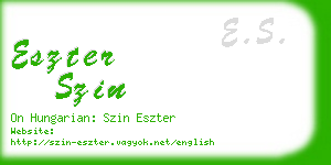 eszter szin business card